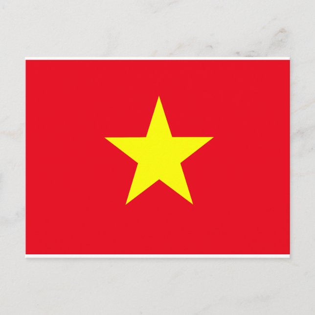 Vietnam-Flagge Postkarte (Vorderseite)