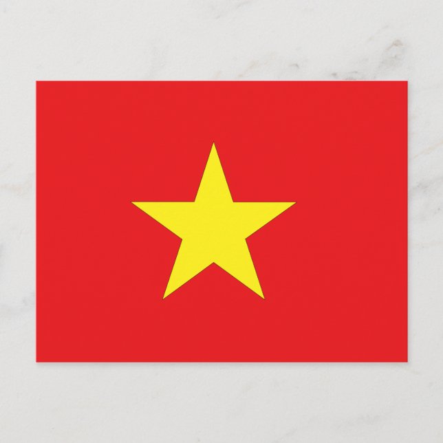 Vietnam-Flagge Postkarte (Vorderseite)