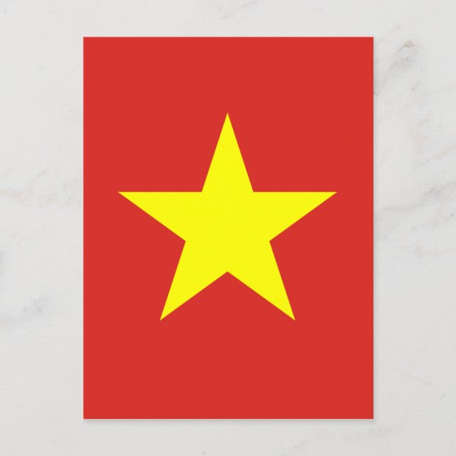 Vietnam-Flagge - Quḥc Klag, der die Lebensqualität Postkarte (Vorderseite)