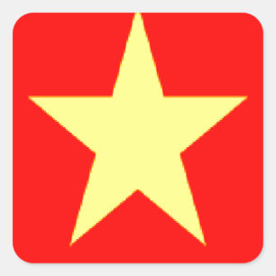 vietnam-Flagge Quadratischer Aufkleber