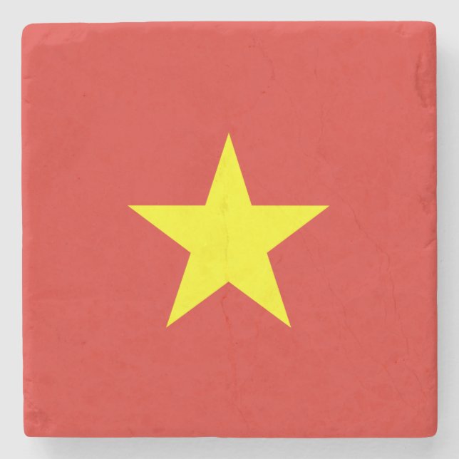 Vietnam-Flagge Steinuntersetzer (Vorderseite)