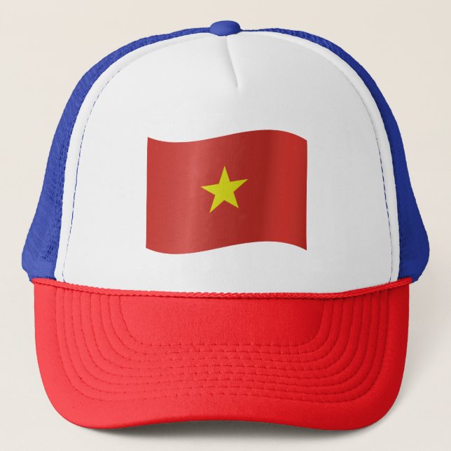 Vietnam-Flagge Truckerkappe (Vorderseite)