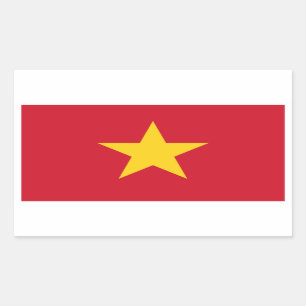 Vietnam-Flaggen-Aufkleber Rechteckiger Aufkleber