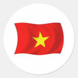 Vietnam-Flaggen-Aufkleber Runder Aufkleber