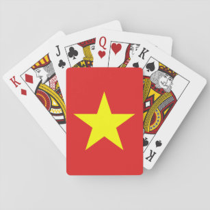Vietnam Flaggen Gelbe Star Spielkarten