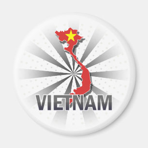 Vietnam-Flaggen-Karte 2,0 Magnet