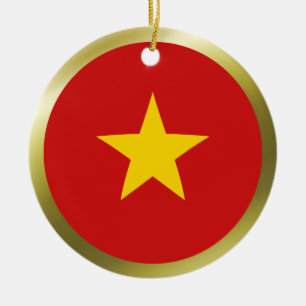 Vietnam-Flaggen-Verzierung Keramik Ornament