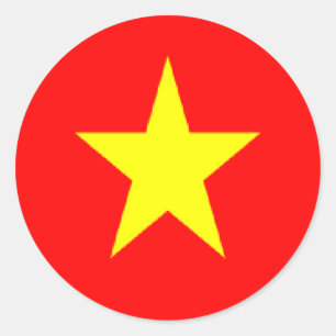 Vietnam-Flaggenaufkleber Runder Aufkleber