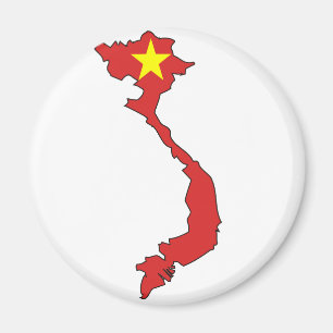Vietnam-Flaggenkarte Magnet