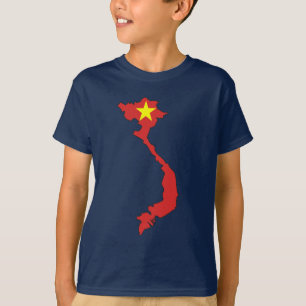 Vietnam-Flaggenkarte T-Shirt