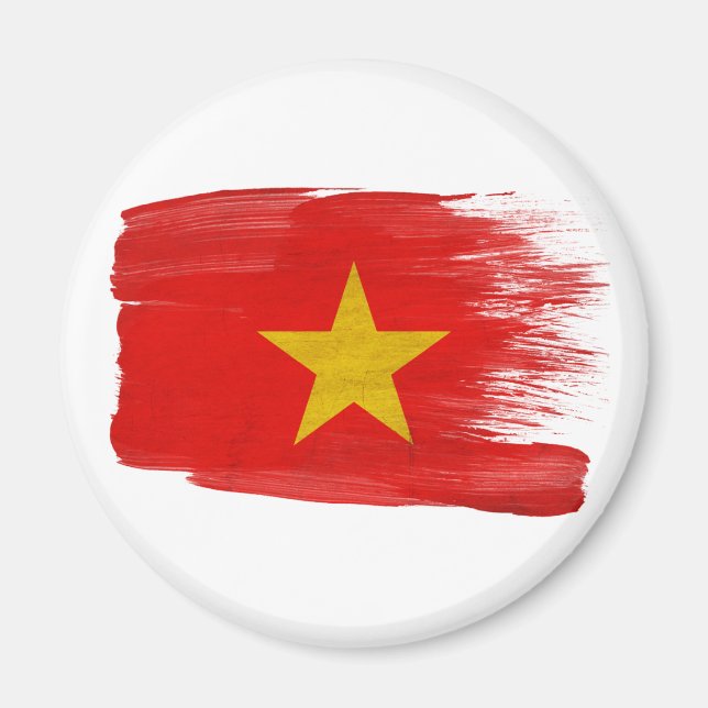Vietnam Flaggenmagnete Magnet (Vorne)