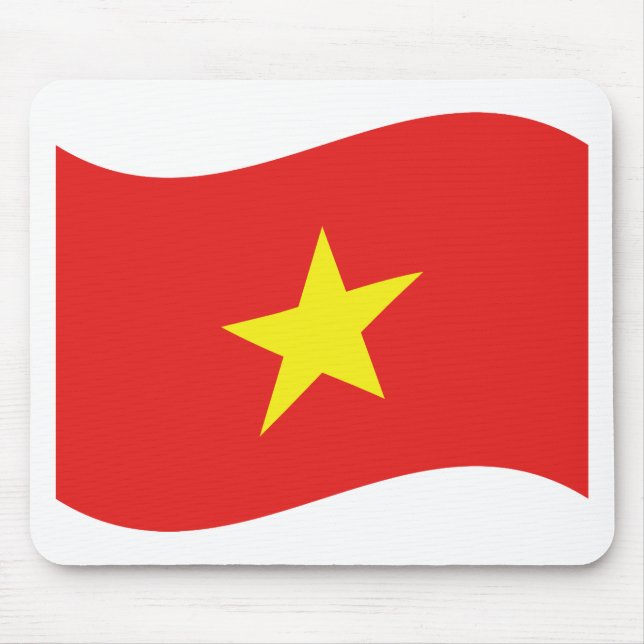 Vietnam-Flaggenwelle Mousepad (Vorne)