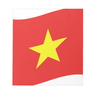 Vietnam-Flaggenwelle Notizblock