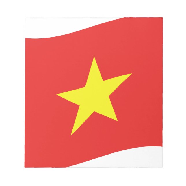 Vietnam-Flaggenwelle Notizblock (Vorderseite)