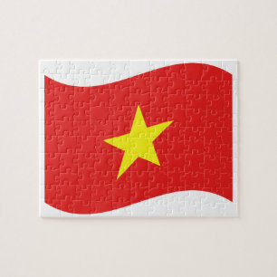 Vietnam-Flaggenwelle Puzzle