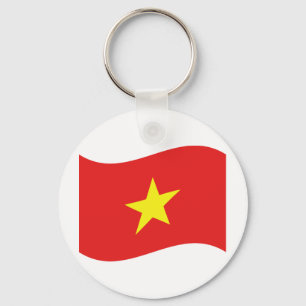 Vietnam-Flaggenwelle Schlüsselanhänger