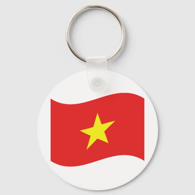 Vietnam-Flaggenwelle Schlüsselanhänger (Vorderseite)