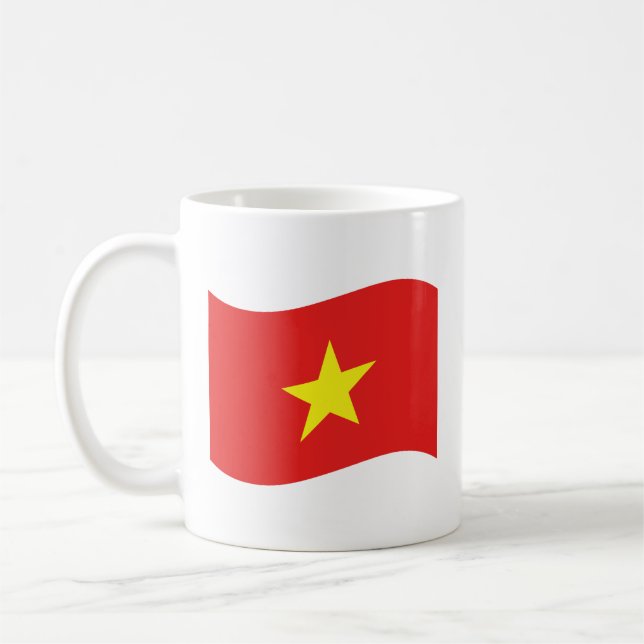 Vietnam-Flaggenwelle Tasse (Links)