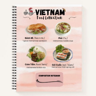 Vietnam Food-Tour-Komprimierungs-Notebook Notizbuch
