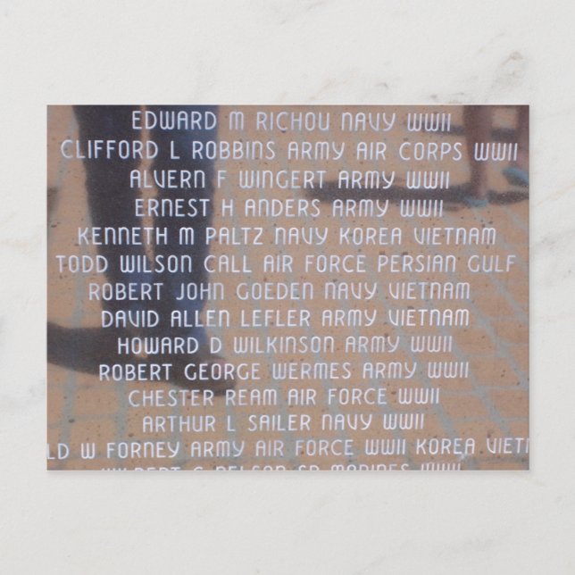 Vietnam-Gedenkstätte Postkarte (Vorderseite)