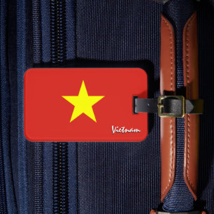 Vietnam Gepäckmarken, patriotische vietnamesische  Gepäckanhänger