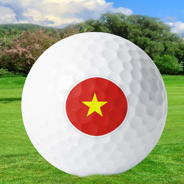 Vietnam Golf Balls, vietnamesische Flagge / Patrio Golfball (Von Creator hochgeladen)