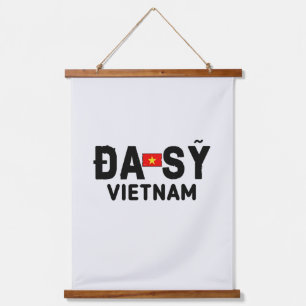 Vietnam hanoi da sy wandteppich mit holzrahmen