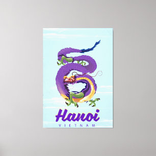 Vietnam Hanoi Vintage Drachenschildkröte Leinwanddruck