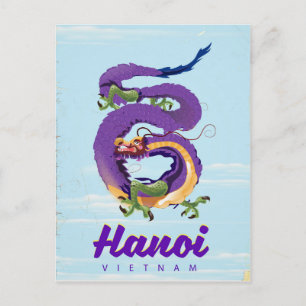 Vietnam Hanoi Vintage Drachenschildkröte Postkarte