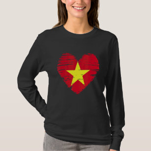 Vietnam - Herz-Vietnam-Flagge - Preis für Vietnam T-Shirt