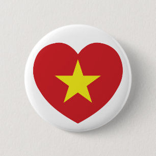 Vietnam-Herzenflagge Button