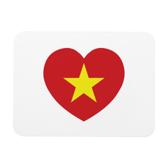 Vietnam-Herzenflagge Magnet (Horizontal)