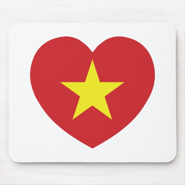 Vietnam-Herzenflagge Mousepad (Vorne)