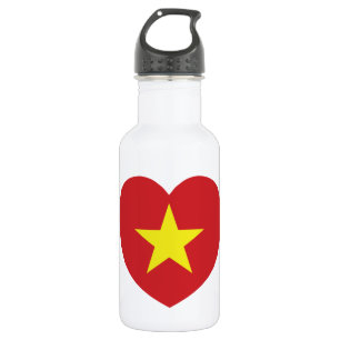 Vietnam-Herzenflagge Trinkflasche