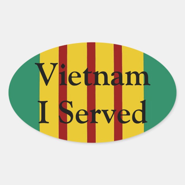 Vietnam I servierte Oval Stickers (Vorderseite)