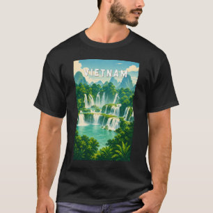 Vietnam Illustration Reise Kunst Vintage T-Shirt