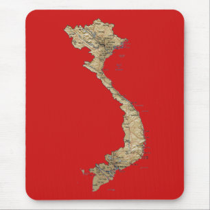 Vietnam-Karte Mousepad