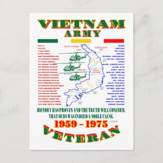 VIETNAM-KRIEG. AMERICAN ARMY VETERAN POSTKARTE