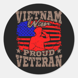 VIETNAM KRIEG PROUD VETERAN American Veteran Gesch Runder Aufkleber