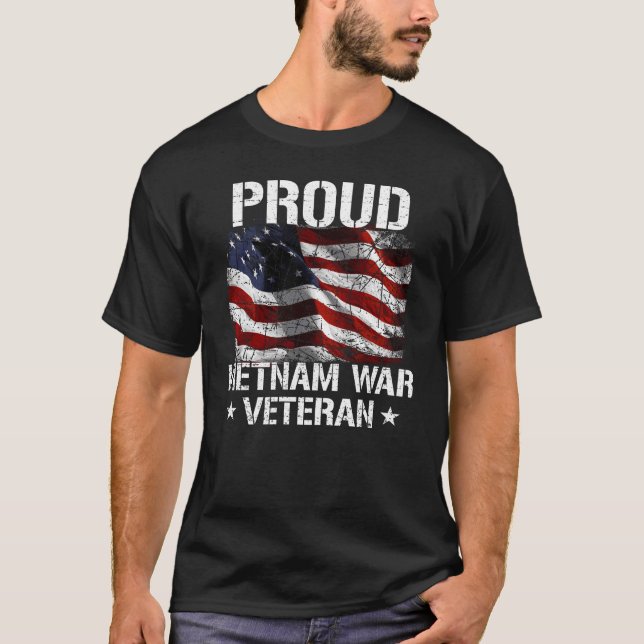 Vietnam Krieg Veteran USA Flag Vietnam Veteran T-Shirt (Vorderseite)