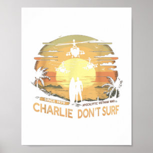 Vietnam Krieg Vintager Sonnenuntergang - Clic Char Poster