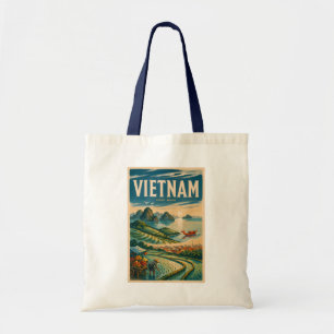 Vietnam Kultur Illustration Reise Kunst Vintage Tragetasche