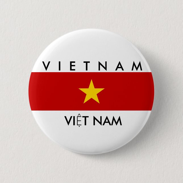 Vietnam-Landesflaggenamen-Textsymbol Button (Vorderseite)