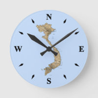 Vietnam Map Clock