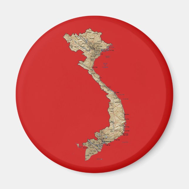 Vietnam Map Magnet (Vorne)