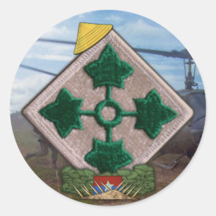 "Vietnam nam"-Patch-Aufkleber für die 4. Infry-Div Runder Aufkleber