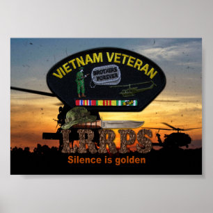 Vietnam Nam War LRPS Veterans Vets Patch Poster