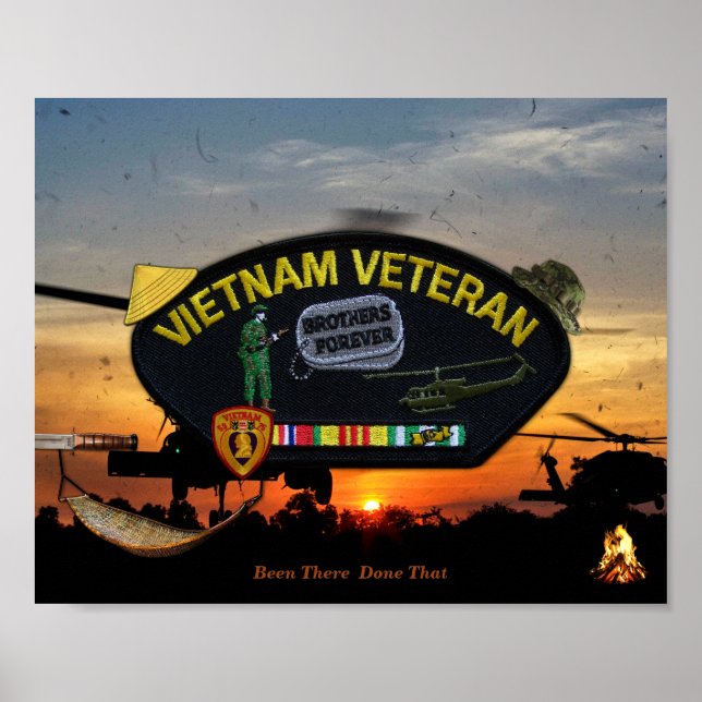 Vietnam Nam War Vets Veterans Patch Poster (Vorne)
