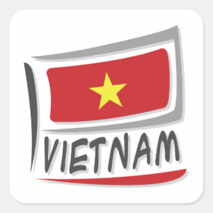 Vietnam - Prix X Quadratischer Aufkleber