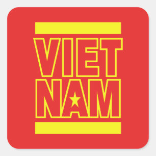 VIETNAM QUADRATISCHER AUFKLEBER